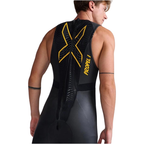 2026 2XU Masculino Propel P:1 Roupa De Mergulho Sem Mangas MW4992c - Black / Ambição